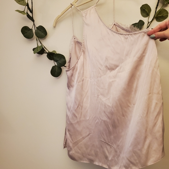 Cami NYC | Racer Silk Charmeuse Cami Lace Size M - Picture 9 of 11